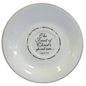 Crystal Cathedral Ministries Fruit of the Spirit Galatians 5:22 Porcelain Saucer